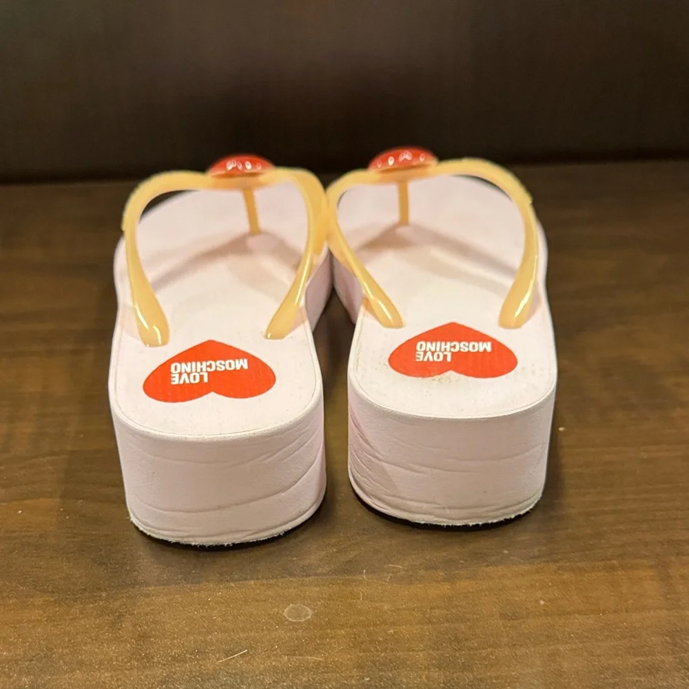 Love Moschino Women's Sandals with Red Heart Accent - Picture 3 of 6